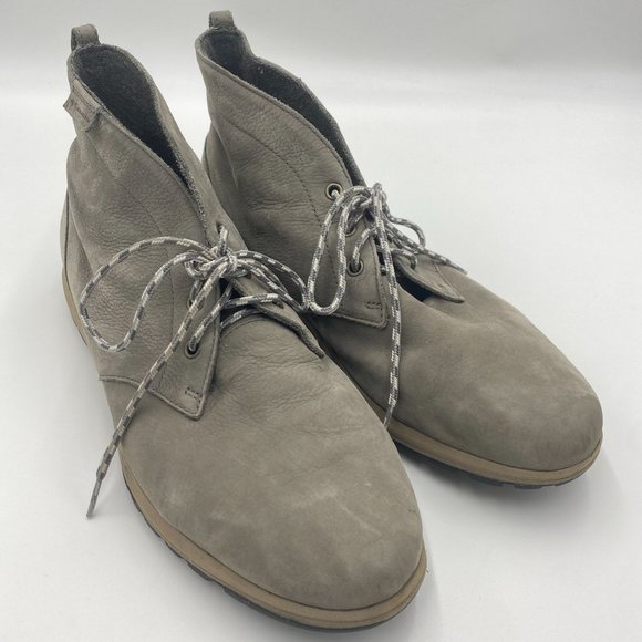 Columbia Men\'s Three Passes Desert Soft Leather Ankle Boot Shoes Gray Size 13
